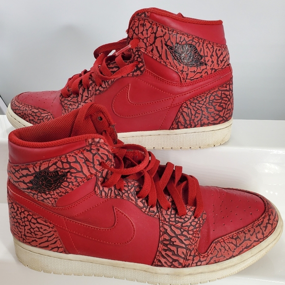Nike Air Jordan 1 High Red Elephant Shoes Size 11 Men’s (C29) - Picture 1 of 14